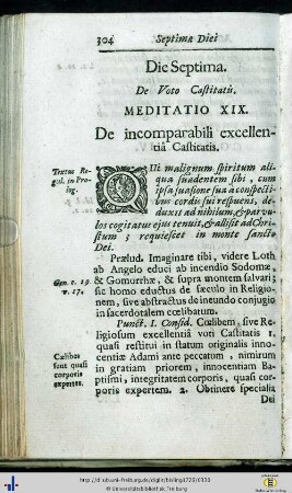 Die Septima. De Voto Castitatis.