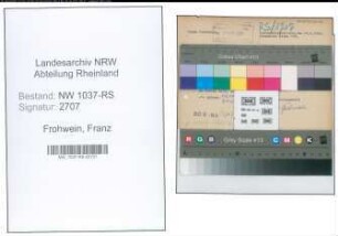Entnazifizierung Franz Frohwein , geb. 02.10.1907 (Polizeibeamter)