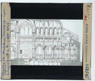Vézelay, Ste-Marie-Madeleine : Schnitt durch den Chor