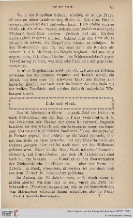 Putz und Stuck