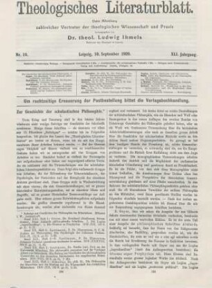 289-294 Zur Geschichte der scholastischen Philosophie