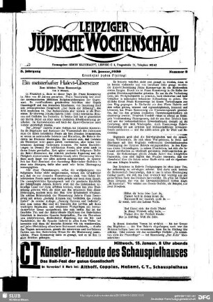 Leipziger jüdische Wochenschau