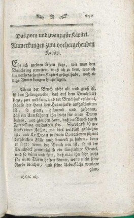 Das zwey und zwanzigste Kapitel. Anmerkungen zum vorhergehenden Kapitel