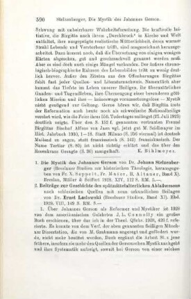 590-592 [Rezension] Stelzenberger, Johannes, Die Mystik des Johannes Gerson