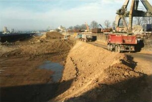 Dresden-Friedrichstadt. Alberthafen. Umbau und Verkleinerung des Hafenbeckens 1997/1998