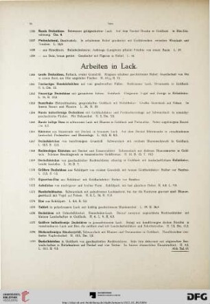 Arbeiten in Lack (Nr. 1360-1416)