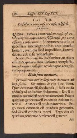 Cap. XIII. De fallacia non causae ut causae, ...
