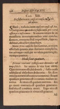 Cap. XIII. De fallacia non causae ut causae, ...