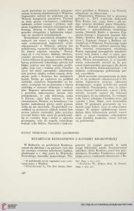 2: Retabulum renesansowe z katedry krakowskiej