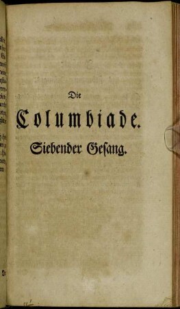 Siebender Gesang.