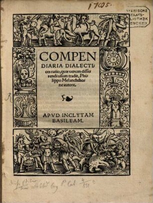 Compendiaria Dialectices ratio : quae verum disserendi usum tradit