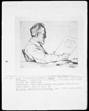 Karl Budde (1850-1935), 1889-1921 Professor der Theologie in Marburg