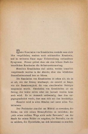 Ueber die simulierten Krankheiten : Inaug.-Diss.