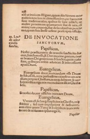 De Invocatione Sanctorum.