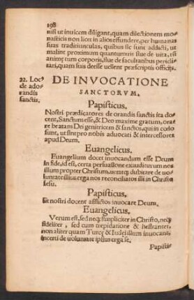 De Invocatione Sanctorum.
