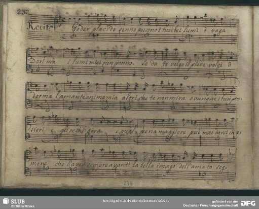 Recitativo: Goder placido sonno