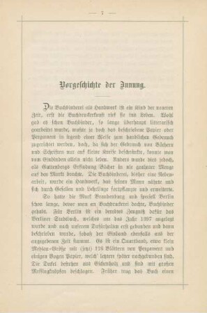 Vorgeschichte der Innung