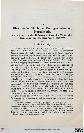 Über das Verhältnis der Kunstgeschichte zur Kunsttheorie