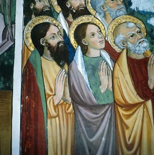 Heilige unter dem Kreuz