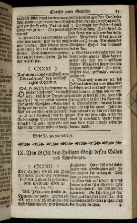 IX. Von GOtt dem heiligen Geist / dessen Gaben und Würckungen
