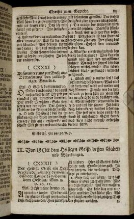 IX. Von GOtt dem heiligen Geist / dessen Gaben und Würckungen