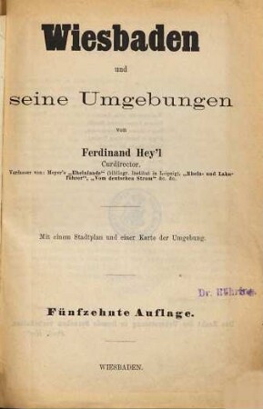 Wiesbaden und seine Umgebungen