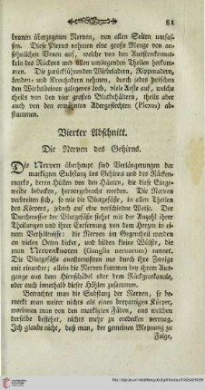 Vierter Abschnitt: Die Nerven des Gehirns