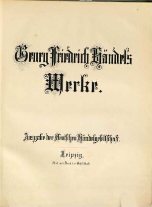 Georg Friedrich Händel's Werke, 73. Admeto : opera