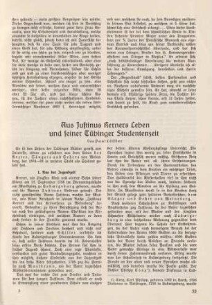 33-36 Aus Justinus Kerners Leben und seiner Tübinger Studentenzeit