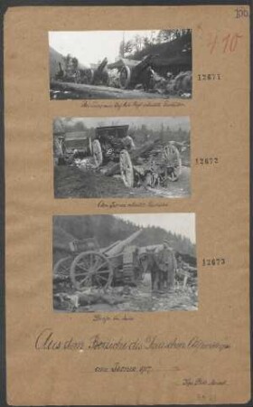 Bei Luico vom Inf. Leib Regt. erbeutete Geschütze