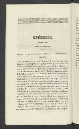 Apéndice. Parte Primera