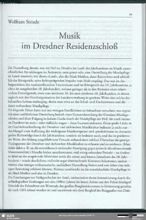 Musik im Dresdner Residenzschloß