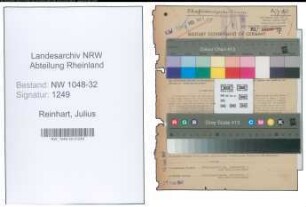Entnazifizierung Julius Reinhart , geb. 28.01.1891 (Beamter)