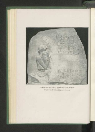Inschrifttafel mit König Hammurabi von Babylon