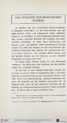 Das Zeitalter der romanischen Schulen
