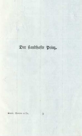 Der standhafte Prinz