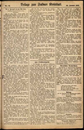 Zweite Ausgabe vom Samstag, den 28. Januar 1882.