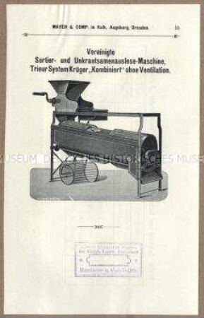 Sortier- und Unkrautauslesemaschine kombiniert ohne Ventilation