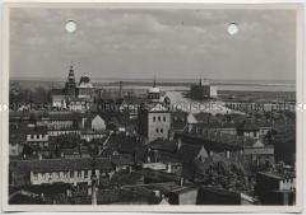 Stettin, Blick auf die Stadt und auf den Hafen