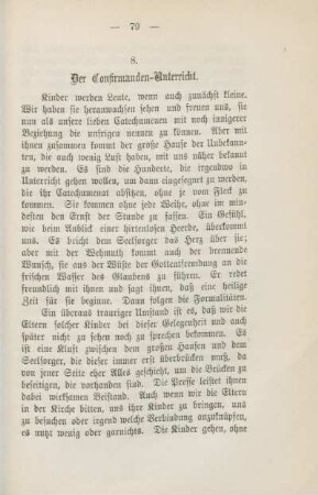 8. Der Confirmanden-Unterricht
