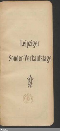 Leipziger Sonder-Verkaufstage