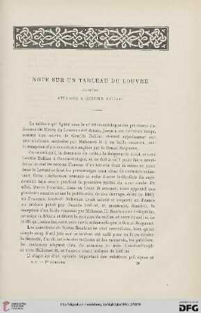 3. Pér. 14.1895: Note sur un tableau du Louvre naguère attribué à gentile Bellini