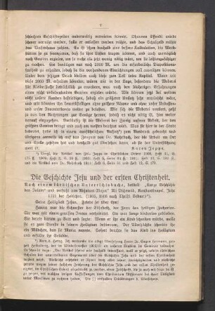 Die Geschichte Jesu und ersten Christenheit