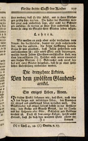 137-141, Die dreyzehnte Lektion