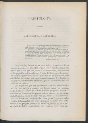 Capítulo IV. - Agricultura y ganadería.