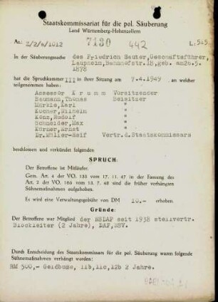 Sauter, Friedrich