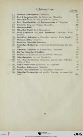 Chinasilber (Nr. 245-265)