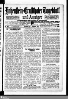 Hohenstein-Ernstthaler Tageblatt und Anzeiger : Hohenstein-Ernstthaler Zeitung, Nachrichten und Neueste Nachrichten ; Generalanzeiger für Hohenstein-Ernstthal mit Hüttengrund, Oberlungwitz, Gersdorf, Hermsdorf, Bernsdorf, ...