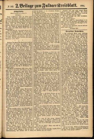 Dritte Ausgabe vom Samstag, den 01. Dezember 1894.