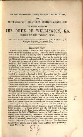 Supplementary despatches, correspondence, and memoranda of Field Marshal Arthur Duke of Wellington, K.G.. 5